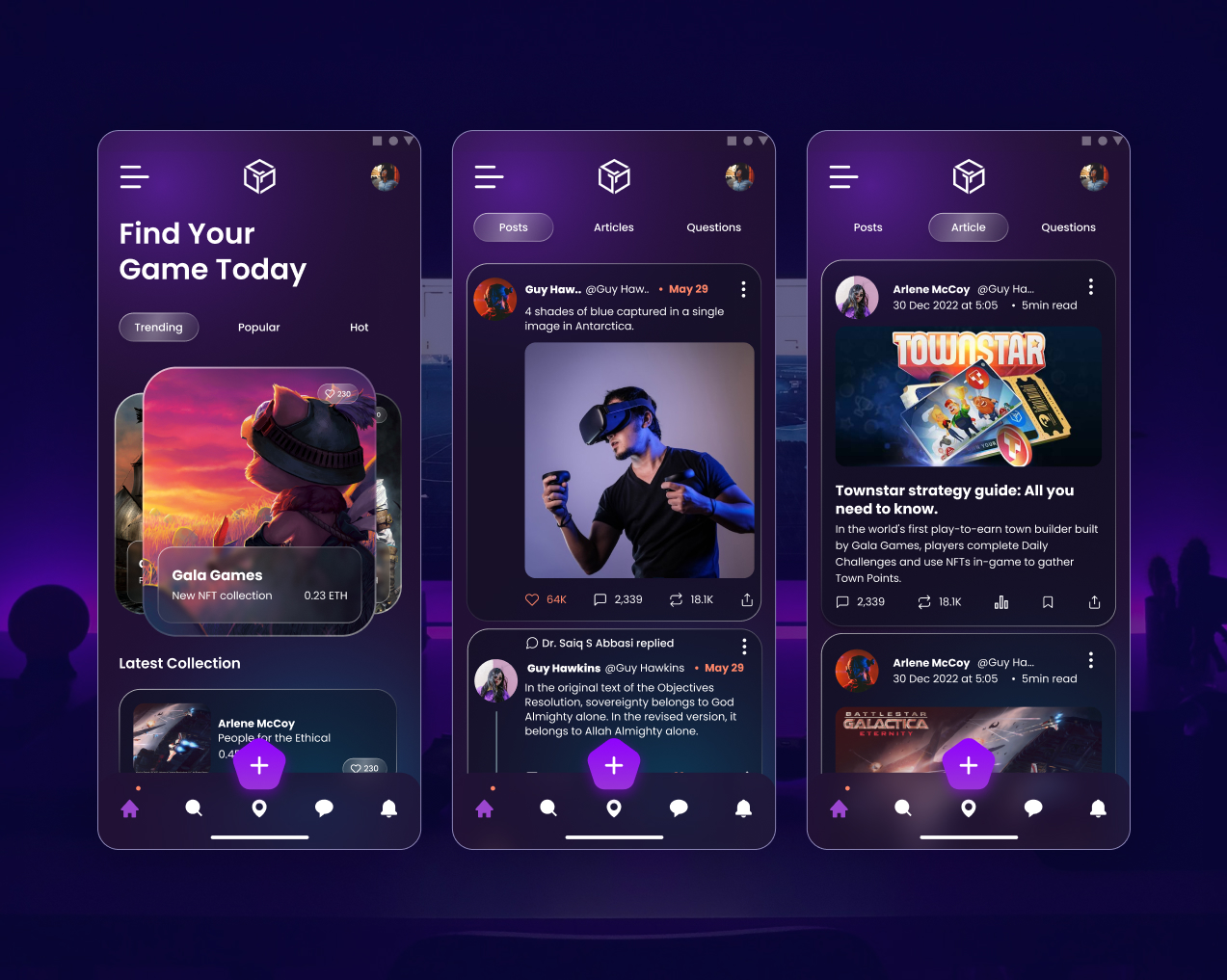 Gala Games gaming community concept design