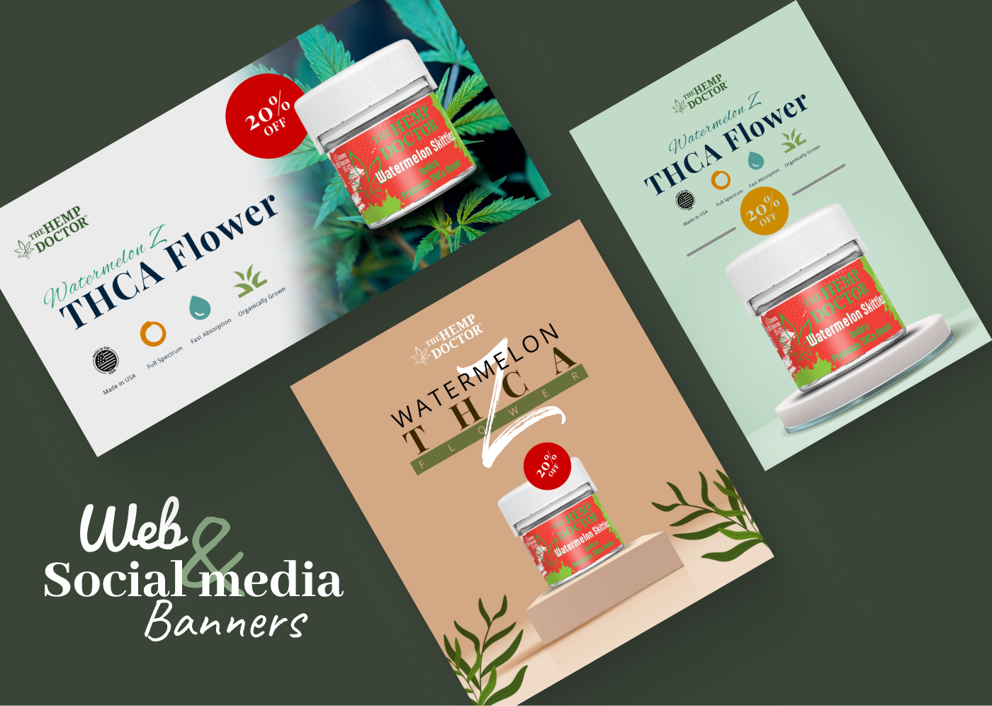 The Hemp Doctor Social Media & Web Banners