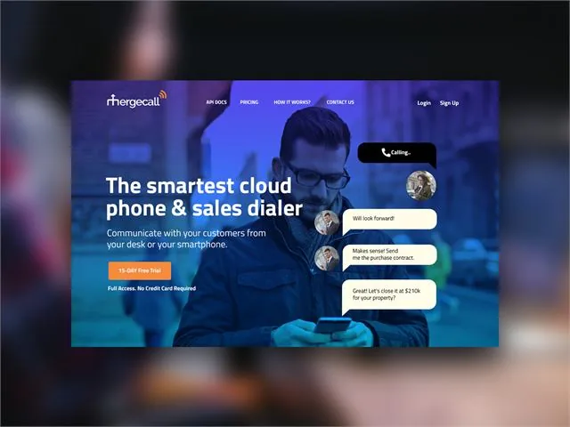 mergeCall product UI design